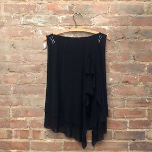 Vivienne Tam black layered sheet skirt